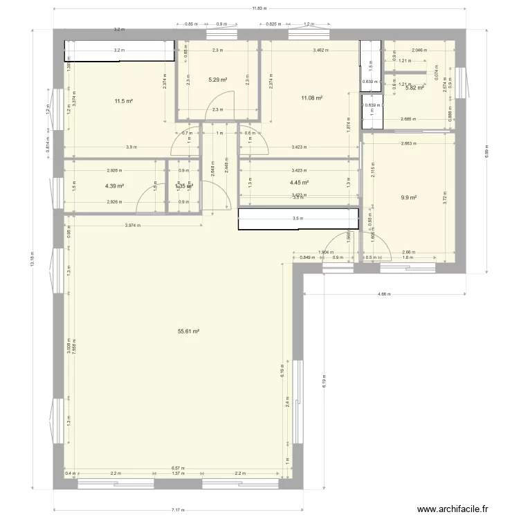 Maison. Plan de 