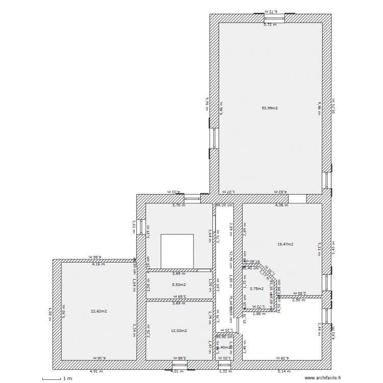 maison cloison. Plan de 0 pièce et 0 m2