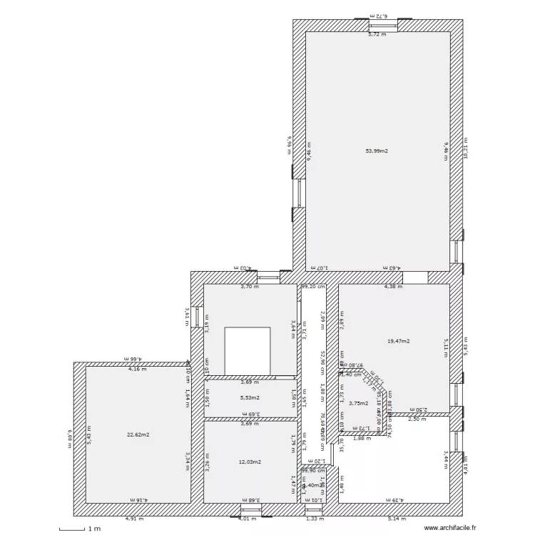 maison cloison. Plan de 
