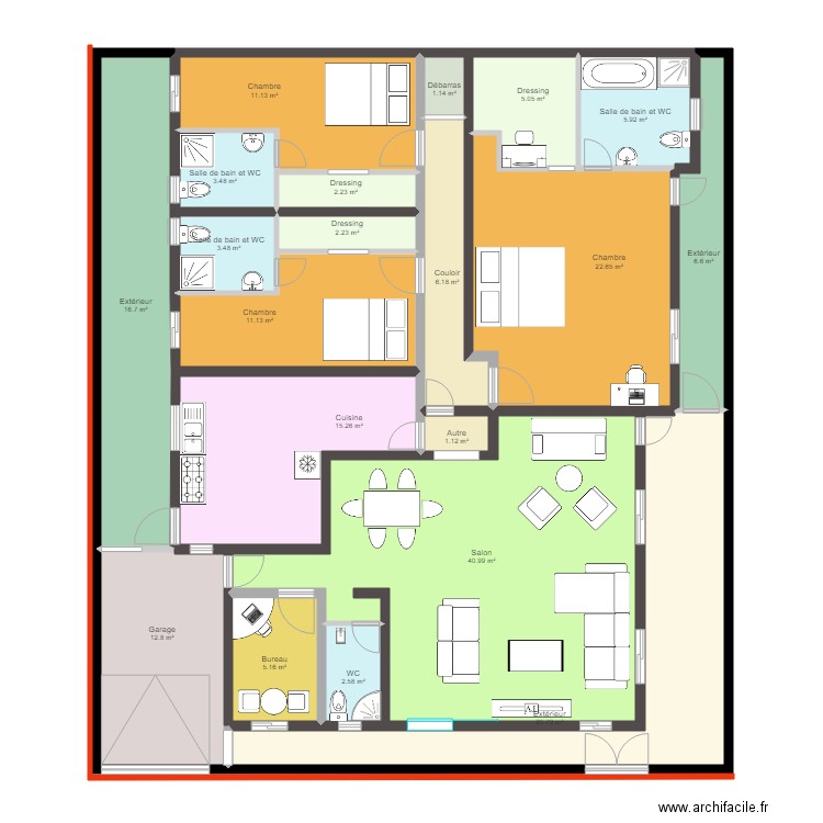 RDC Duplex Adiapoto 2. Plan de 0 pièce et 0 m2