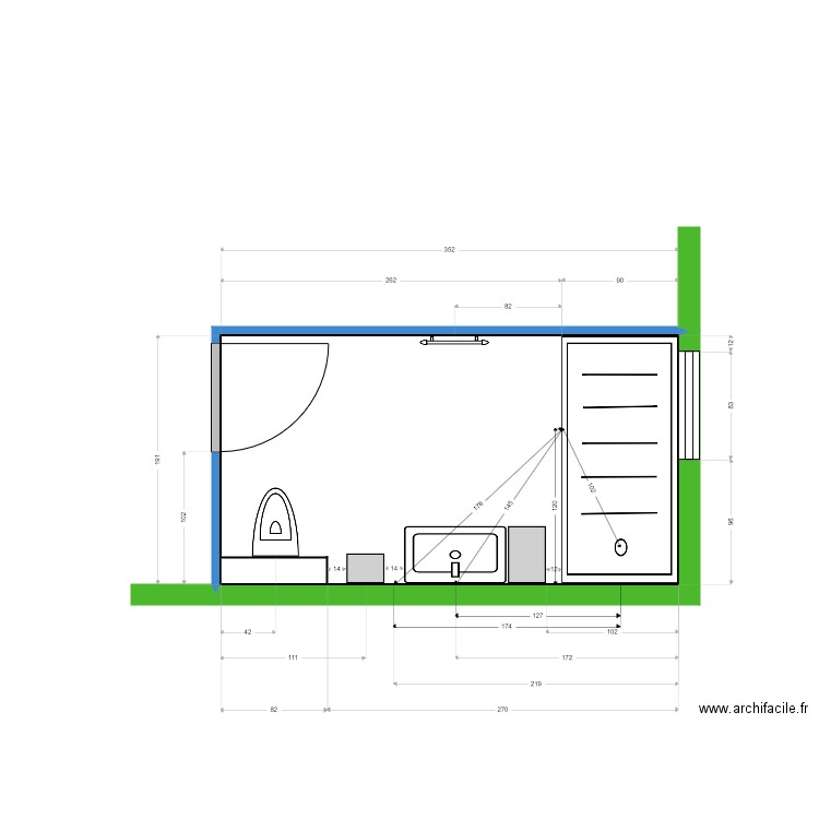 CARANGEOT I SDE Etage Volumes contournement. Plan de 0 pièce et 0 m2