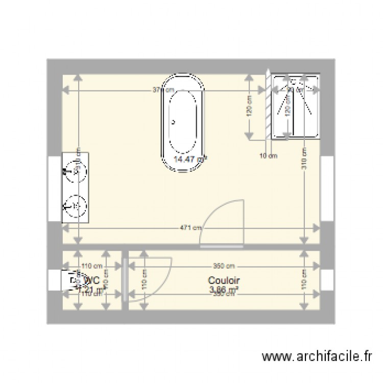 20171215 Salle de bain DEMAN. Plan de 0 pièce et 0 m2