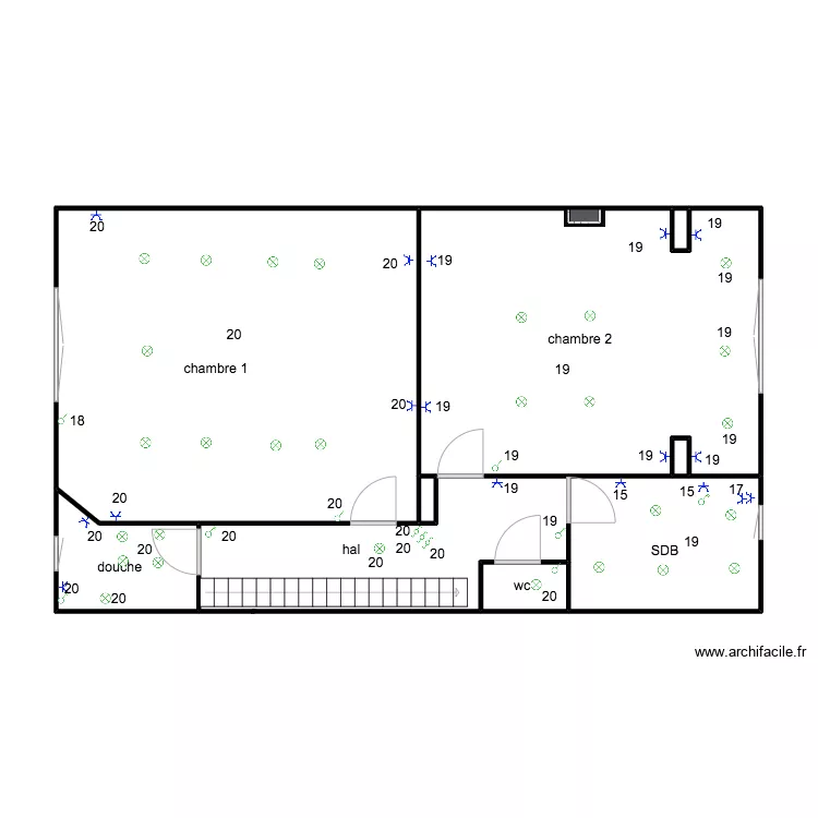 Anne 1 er etage 4. Plan de 