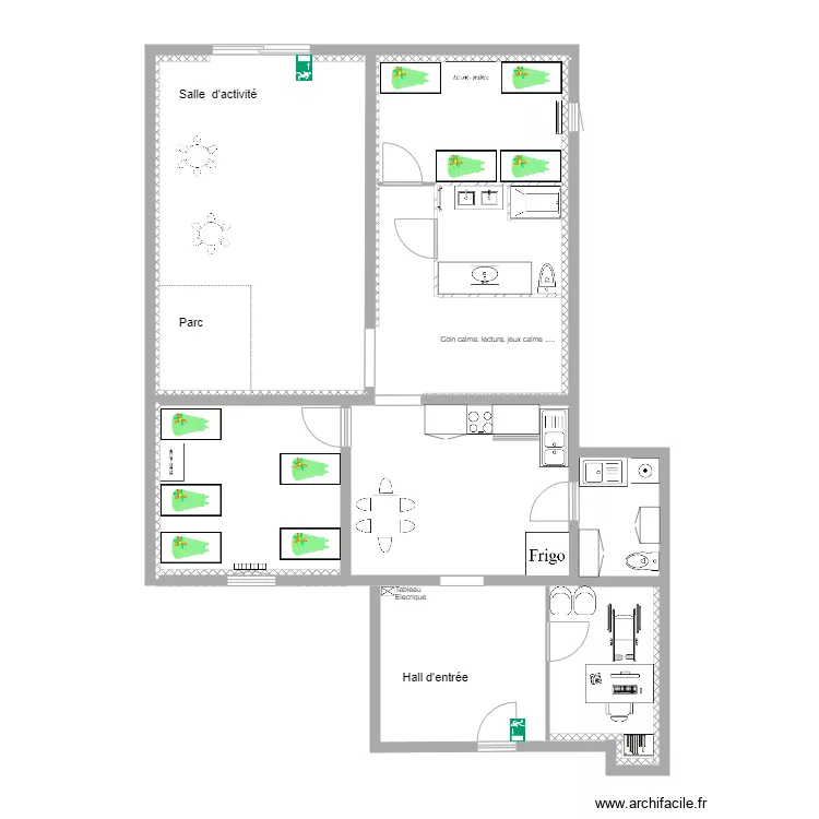 Plan &eacute;vacuation 1. Plan de 