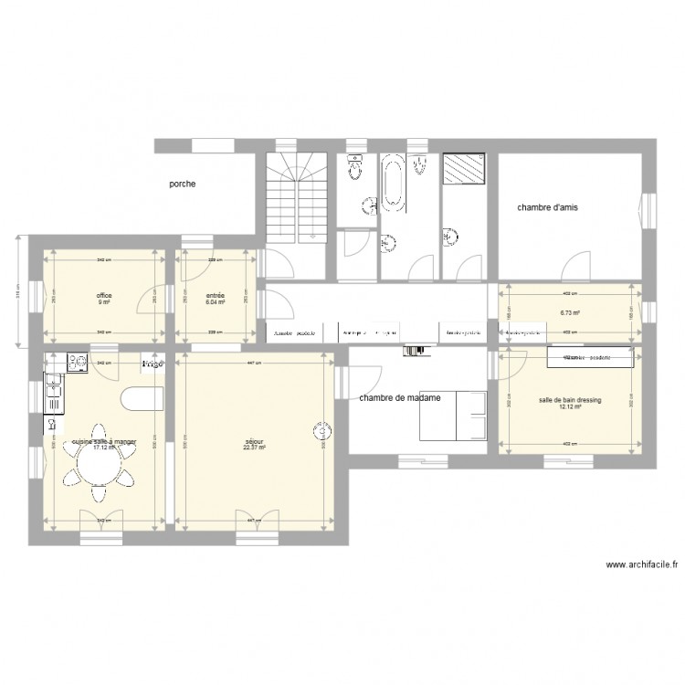 plan maison martine Berenger. Plan de 0 pièce et 0 m2