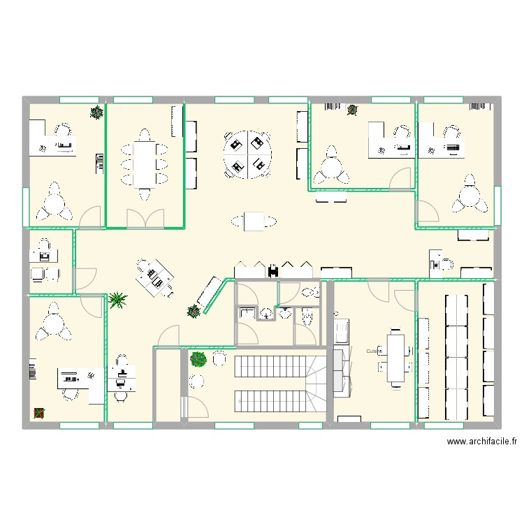 17 CARILLON. Plan de 16 pièces et 208 m2