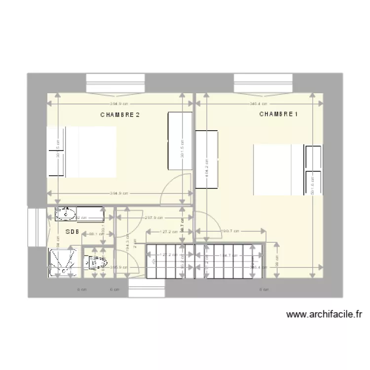 ETAGE ST GUE. Plan de 