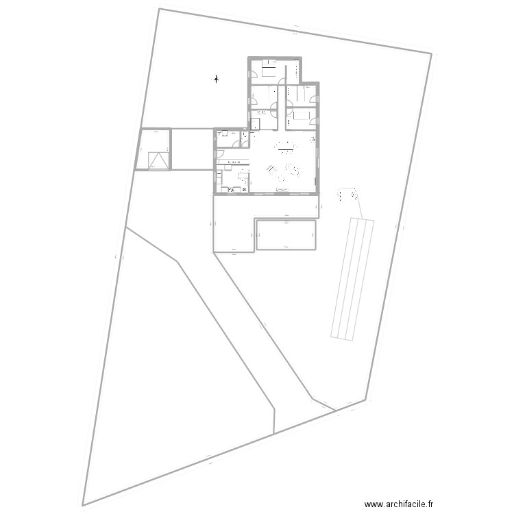 Plan Maison Chrystelle. Plan de 4 pièces et 1811 m2