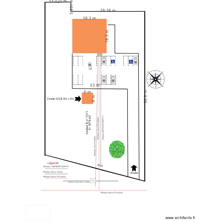 plan de masse gerard. Plan de 0 pièce et 0 m2