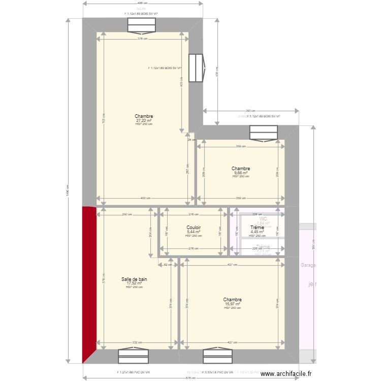 ALBERT / foulquier . Plan de 11 pièces et 178 m2