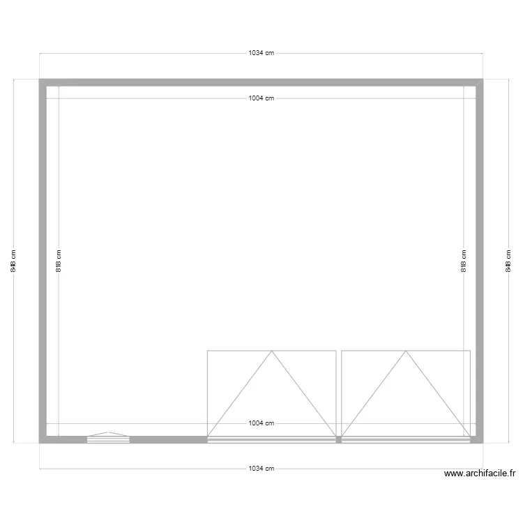 garage3 murs. Plan de 