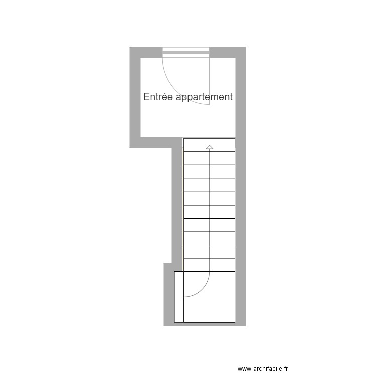 Choudar Niv 1 appartement. Plan de 2 pièces et 6 m2