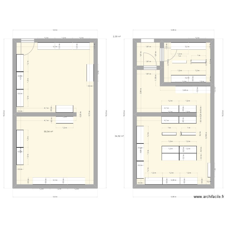 vestiaires. Plan de 0 pièce et 0 m2