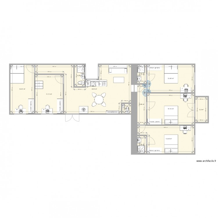 Damjanich 36 aménagé couloir et coin salon. Plan de 0 pièce et 0 m2