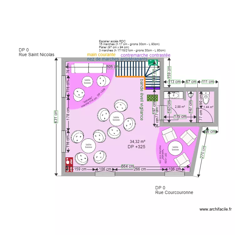 THE BLACK CROWN ETAGE APRES TRAVAUX. Plan de 