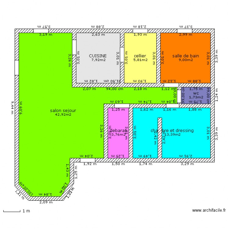 maison. Plan de 0 pièce et 0 m2