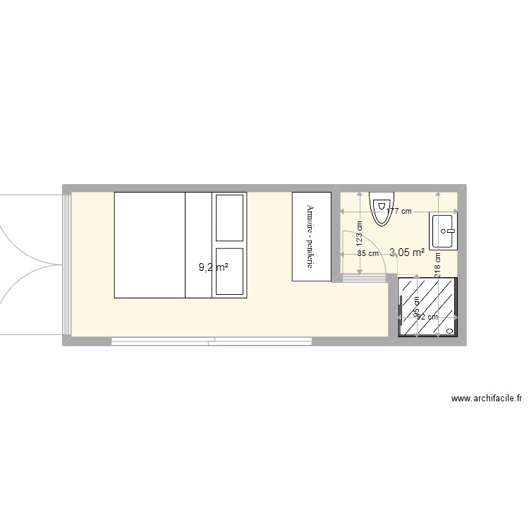 Mathieu Delphine 2. Plan de 2 pièces et 12 m2