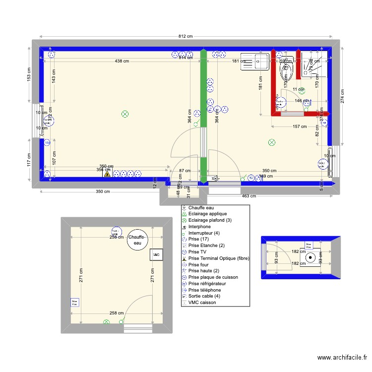 Saint Nazaire Elec Futur. Plan de 4 pièces et 37 m2