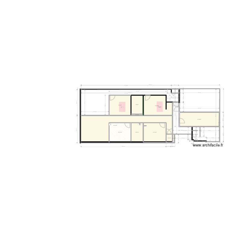 plan suisse 4 appartement nue. Plan de 14 pièces et 107 m2