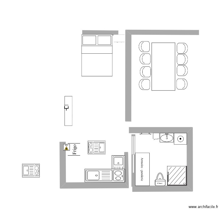 studio cabanon. Plan de 0 pièce et 0 m2