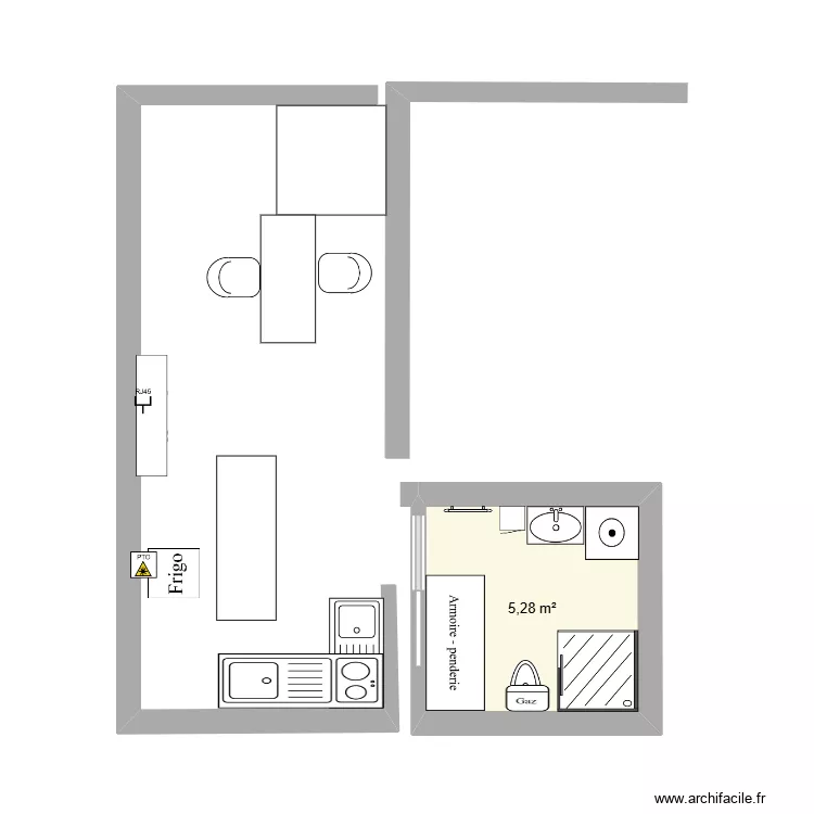 studio cabanon. Plan de 1 et 5 m² studio cabanon. Plan de 1 et 5 m²