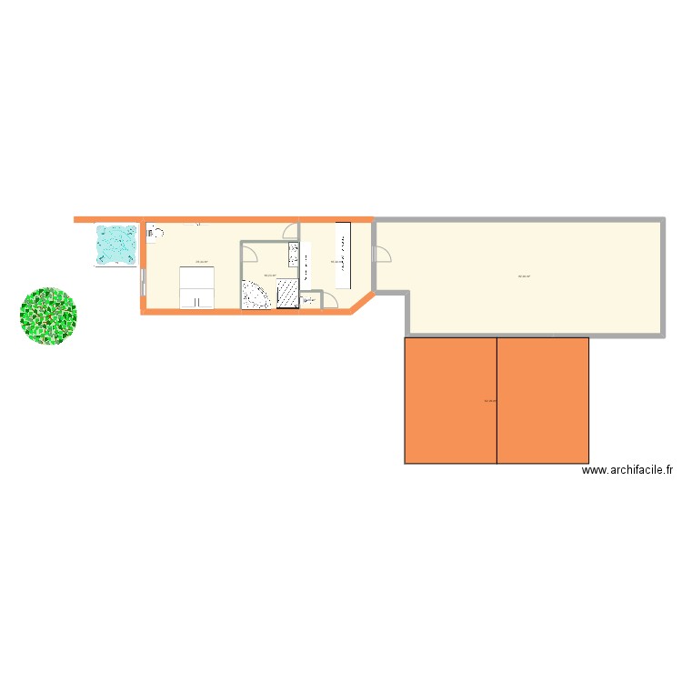 extension. Plan de 6 pièces et 187 m2