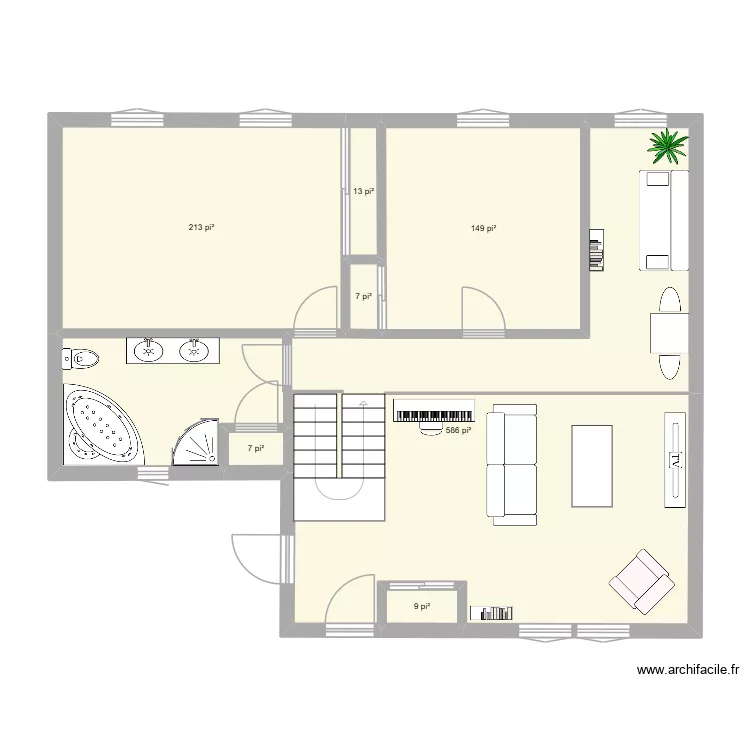 FG-42B. Plan de 7  et 91 m²