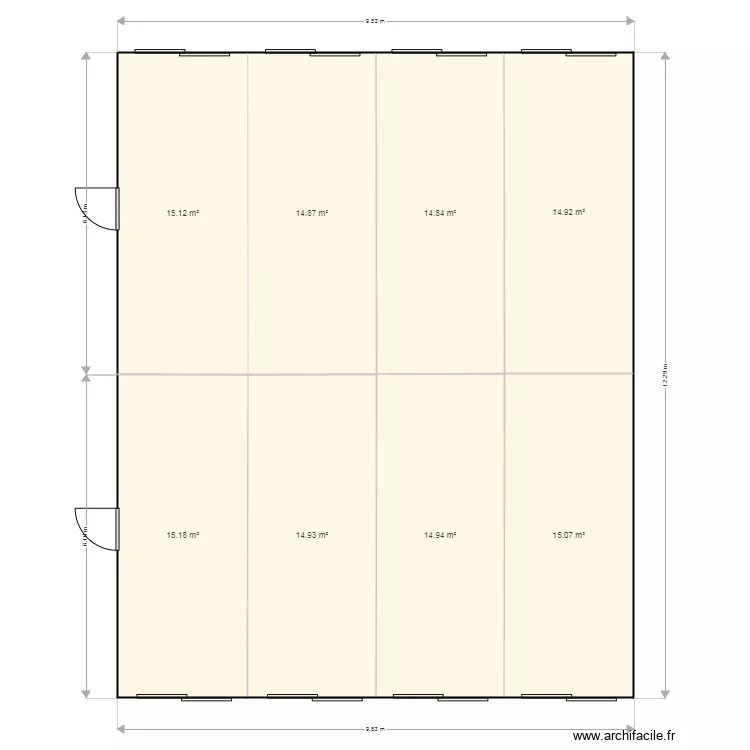 MAIRIE DE ST DENIS LES BOURG CANTINE. Plan de 