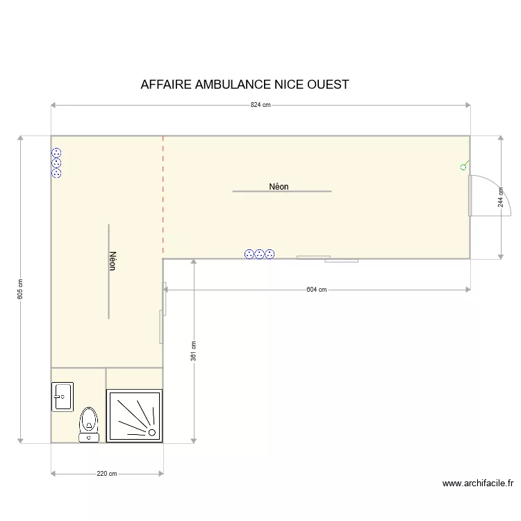 AMBULANCE NICE OUEST. Plan de 