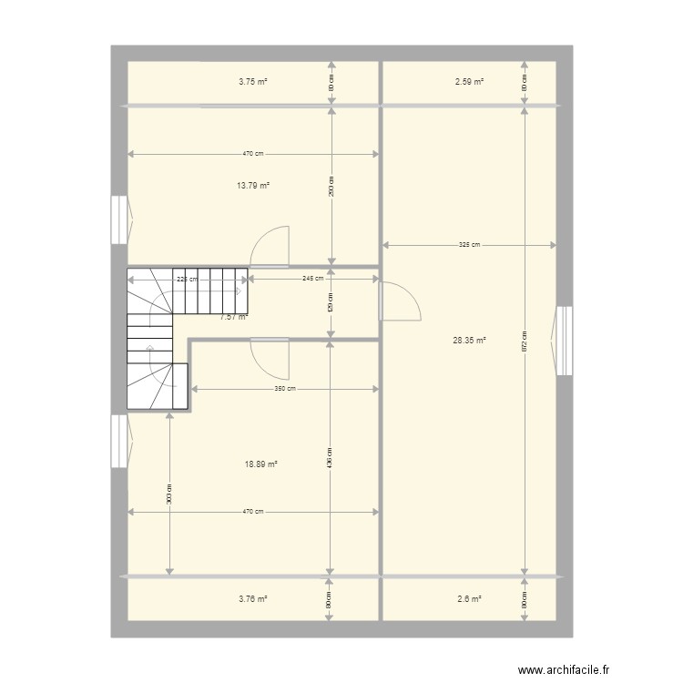 plan 2e après. Plan de 0 pièce et 0 m2