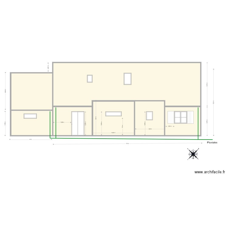 Façade Sud Est  Futur. Plan de 0 pièce et 0 m2