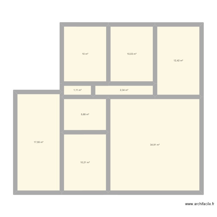 Maison. Plan de 9 pièces et 104 m2