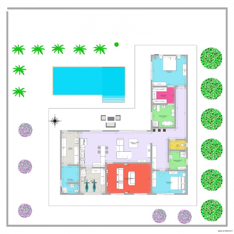 SR 2ch esquisse Cuisine haut. Plan de 0 pièce et 0 m2