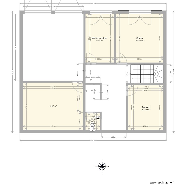 Chalet 1er étage Version 01. Plan de 0 pièce et 0 m2