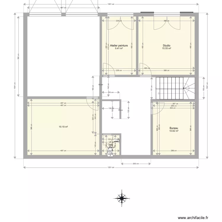 Chalet 1er &eacute;tage Version 01. Plan de 