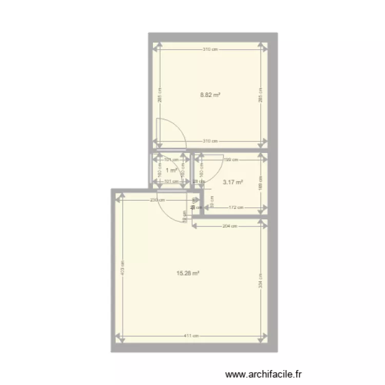 sebastopol etage gauche nu. Plan de 