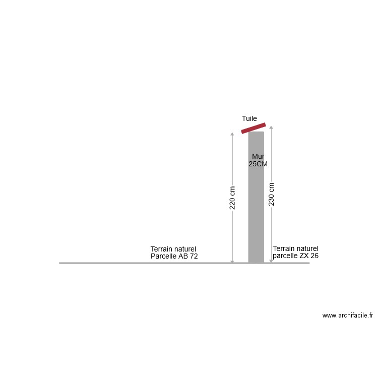 mur fays. Plan de 0 pièce et 0 m2