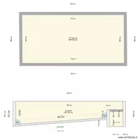 PLAN & COUPE PISCINE 1/100