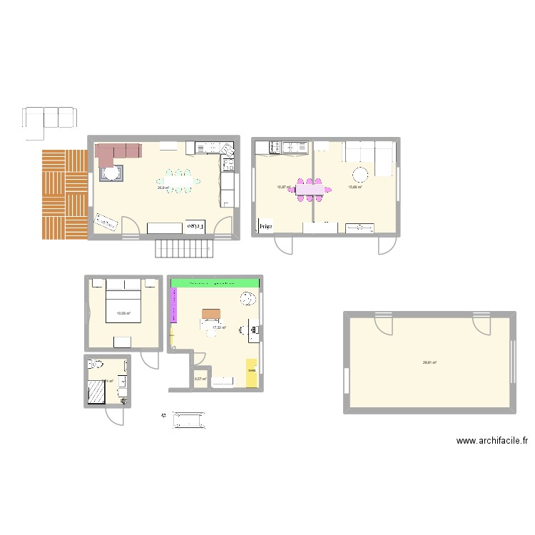 maison. Plan de 8 pièces et 115 m2