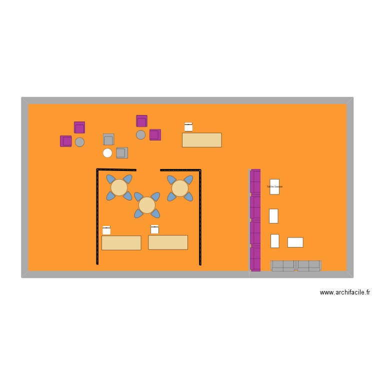 Foyer lycéens V2. Plan de 1 pièce et 87 m2