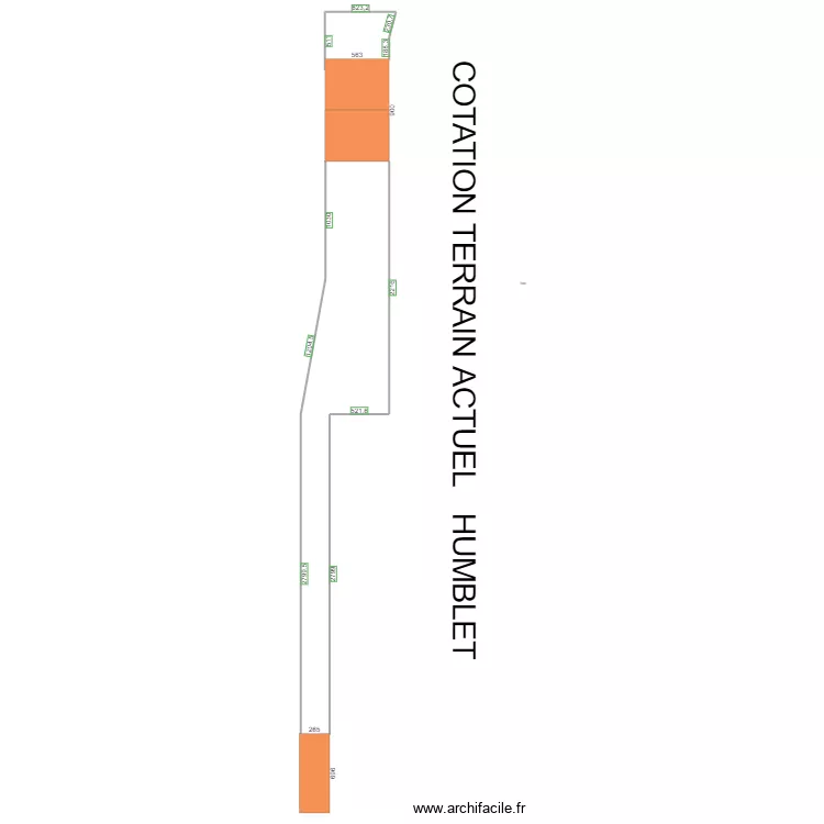 COTATION TERRAIN ACTUELLE HUMBLET . Plan de COTATION TERRAIN ACTUELLE HUMBLET . Plan de