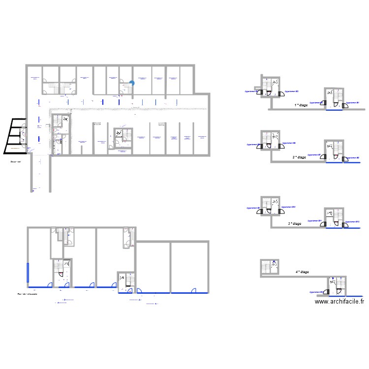 Bâtiment B sous sol réception. Plan de 0 pièce et 0 m2