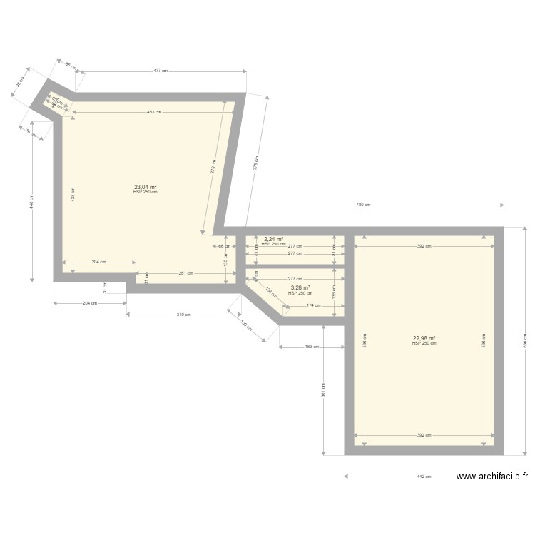 RIPPERT plan de base ind01. Plan de 4 pièces et 52 m2