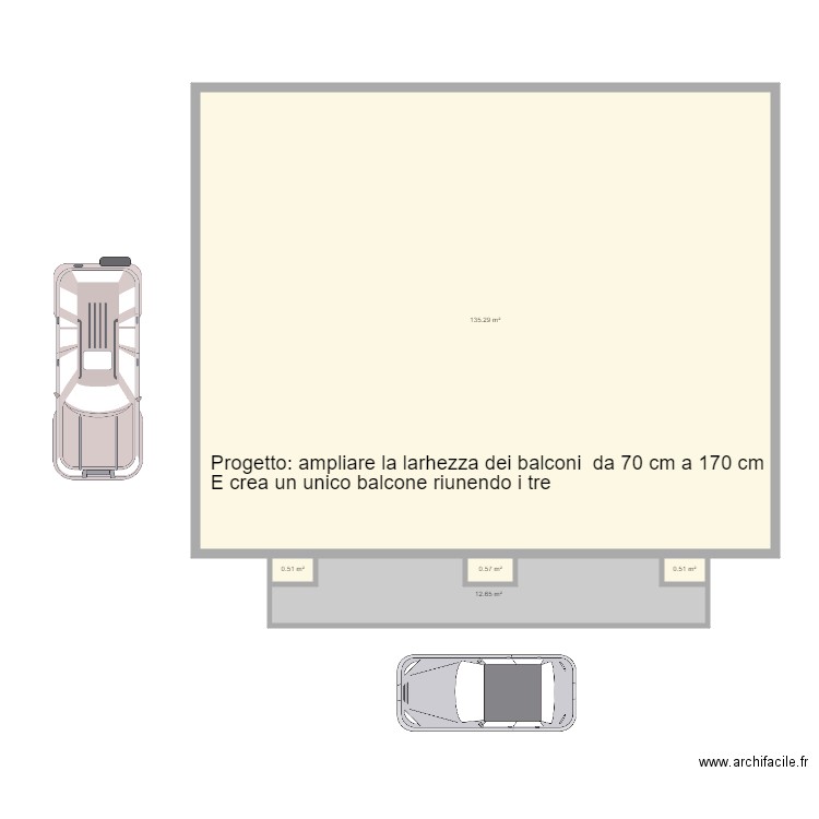 VIVIANE EUGENE PIANO BALCONI. Plan de 0 pièce et 0 m2