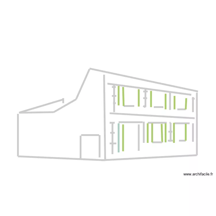 façade Ouest maison St GEORGES. Plan de façade Ouest maison St GEORGES. Plan de