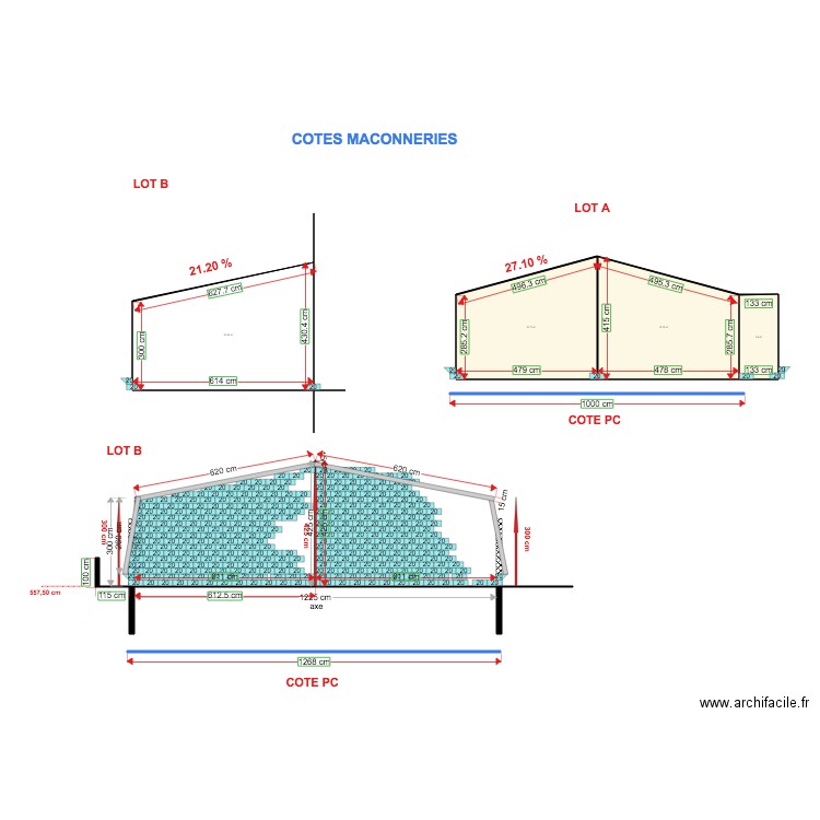 coupe LOT A et B 04 04 2020 gros oeuvre. Plan de 0 pièce et 0 m2