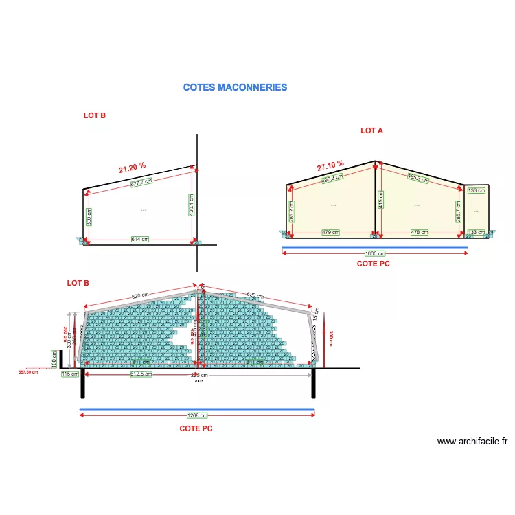 coupe LOT A et B 04 04 2020 gros oeuvre. Plan de 