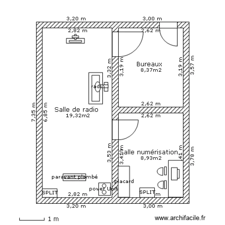 PLAN DE REAMENAGEMENT DE LA SALLE DE RADIO CENTRE DE SANTE SICAP MBAO . Plan de 