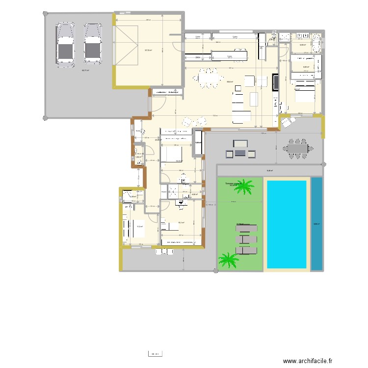 MAISON LDV 8. Plan de 19 pièces et 386 m2