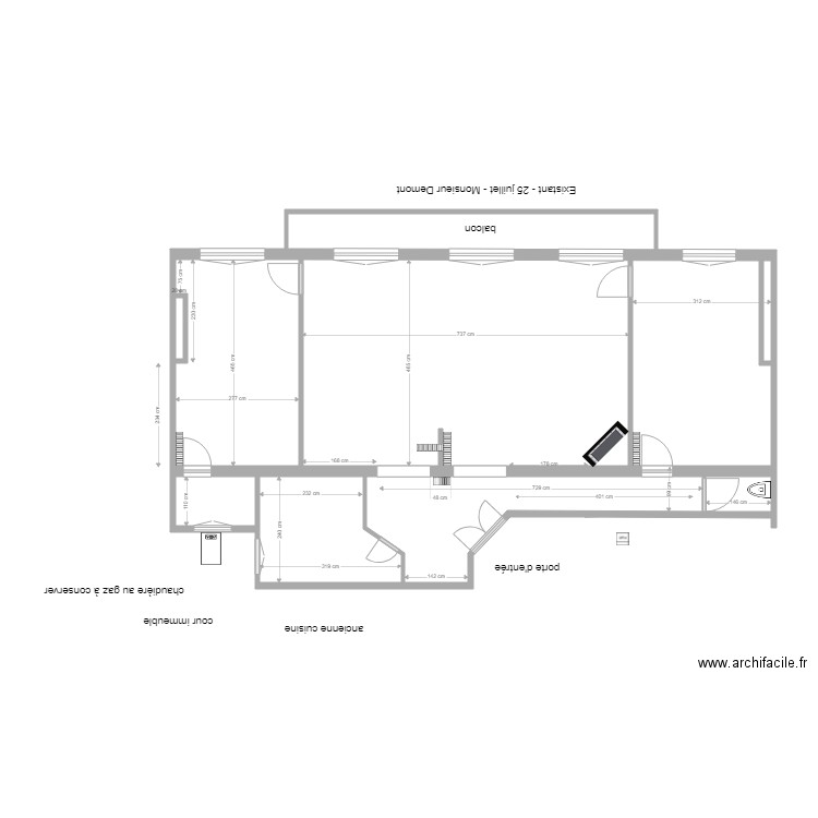 demon existant. Plan de 0 pièce et 0 m2